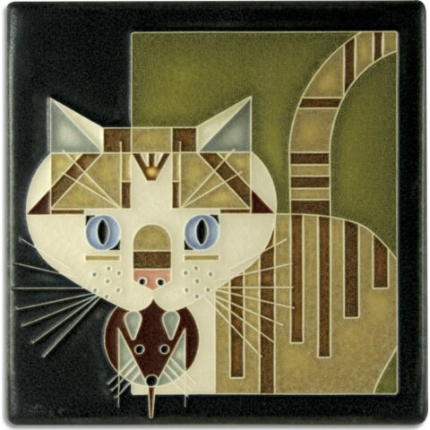 Big Cat Home Decor Decorative Trivet Black Bear Ceramic Tile Unique Wildlife Gifts